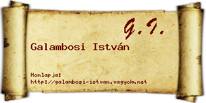Galambosi István névjegykártya
